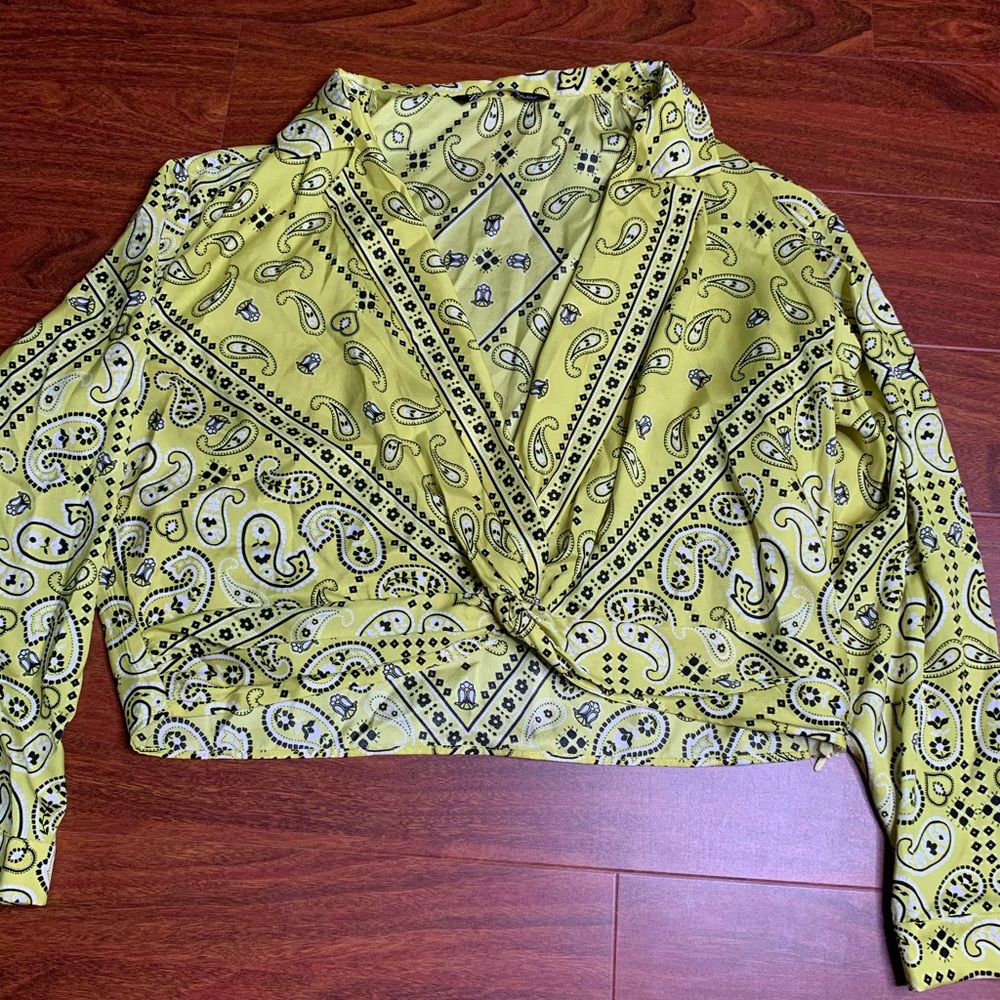 Neon Green Bandana Crop Top